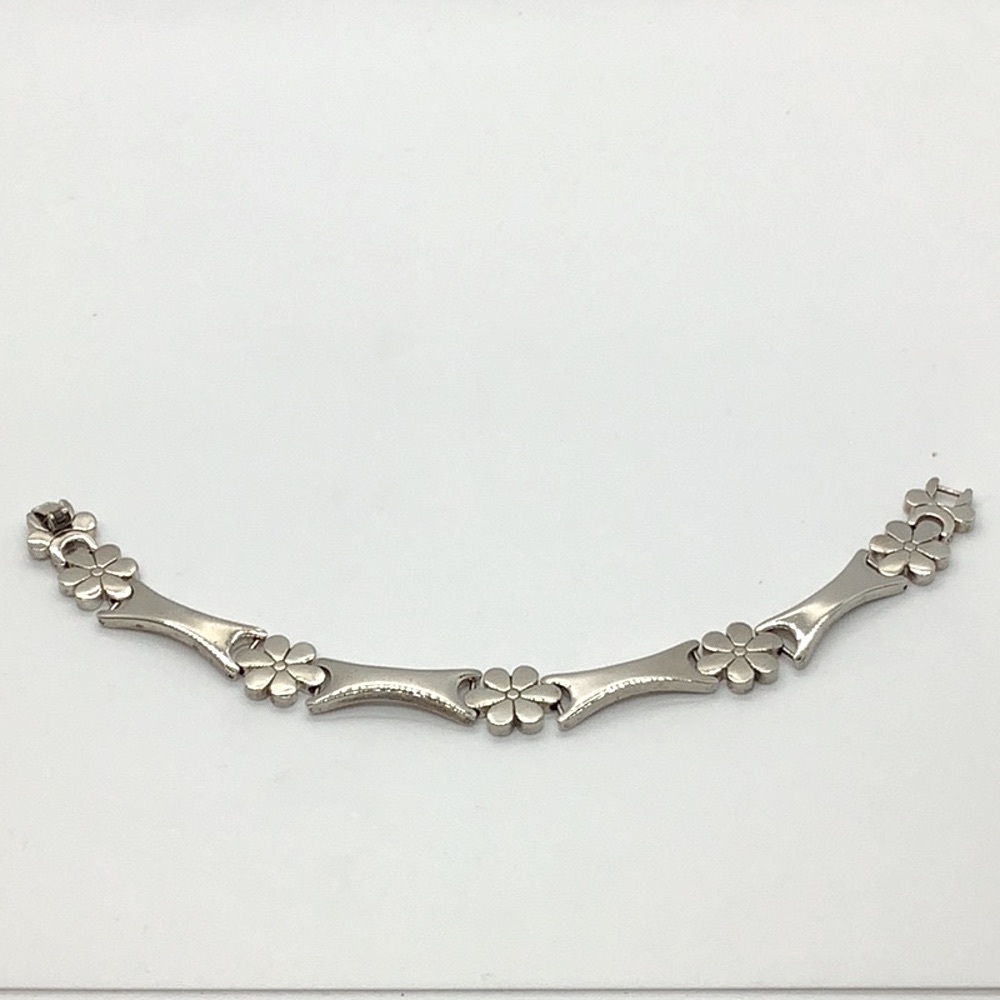 COPY - Sterling Silver Mexico floral bracelet EUC